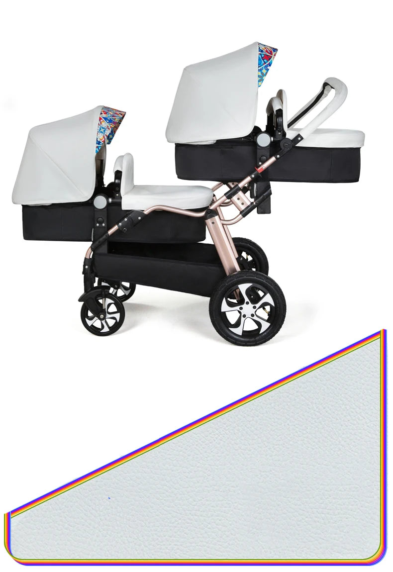 Eggshell, double pram