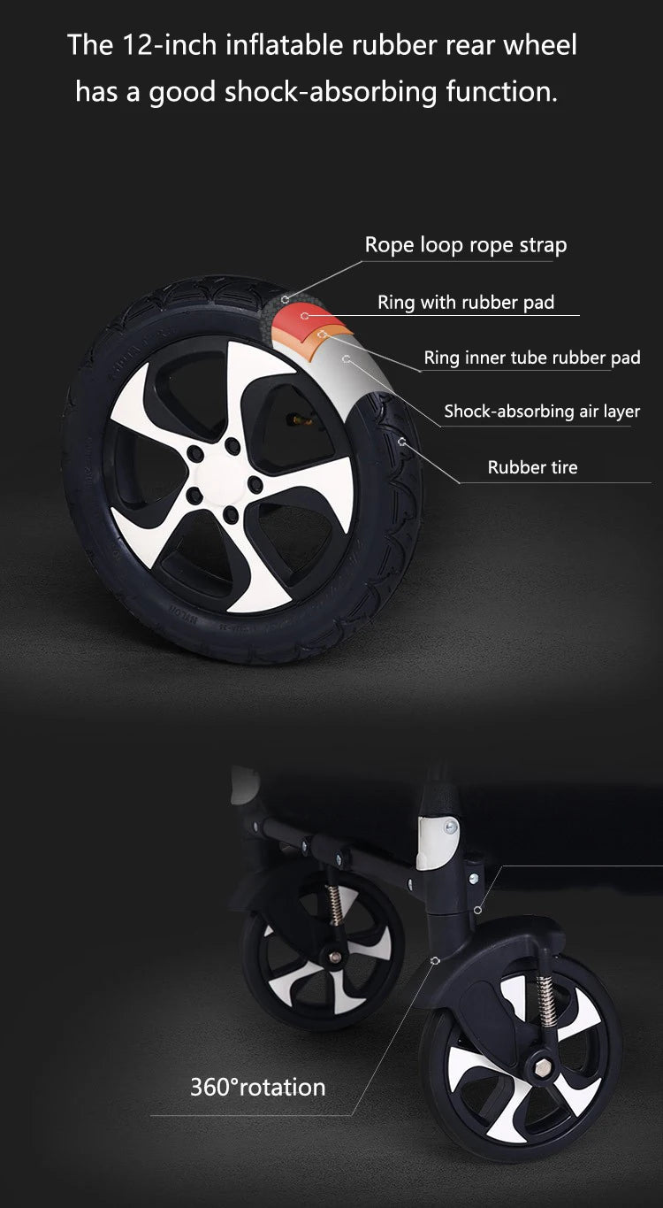 Eggshell, double pram