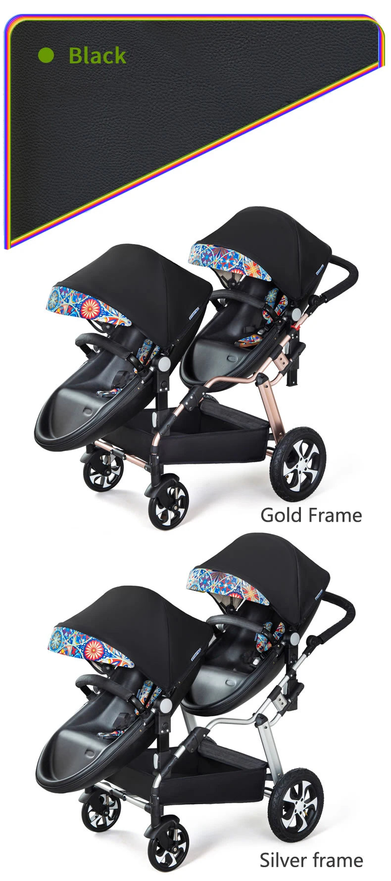 Eggshell, double pram