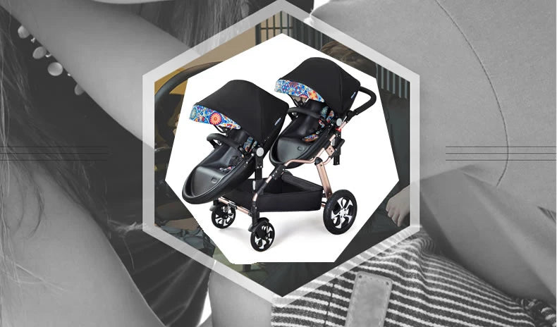 Eggshell, double pram