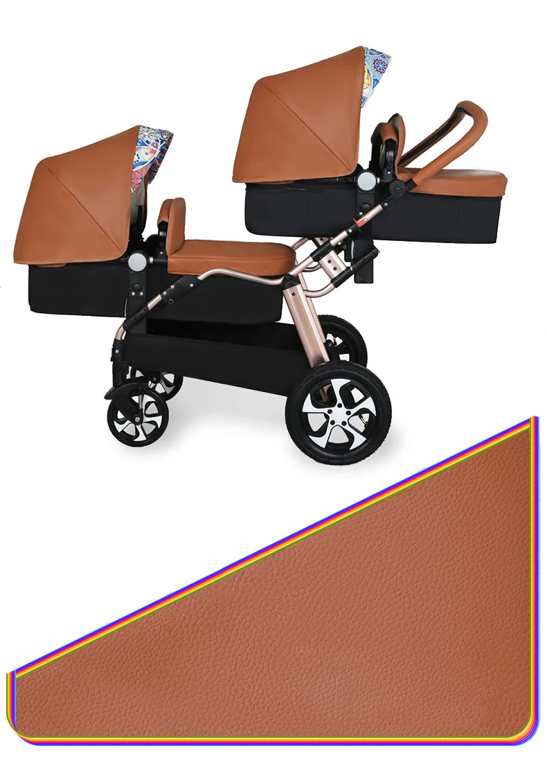 Eggshell, double pram