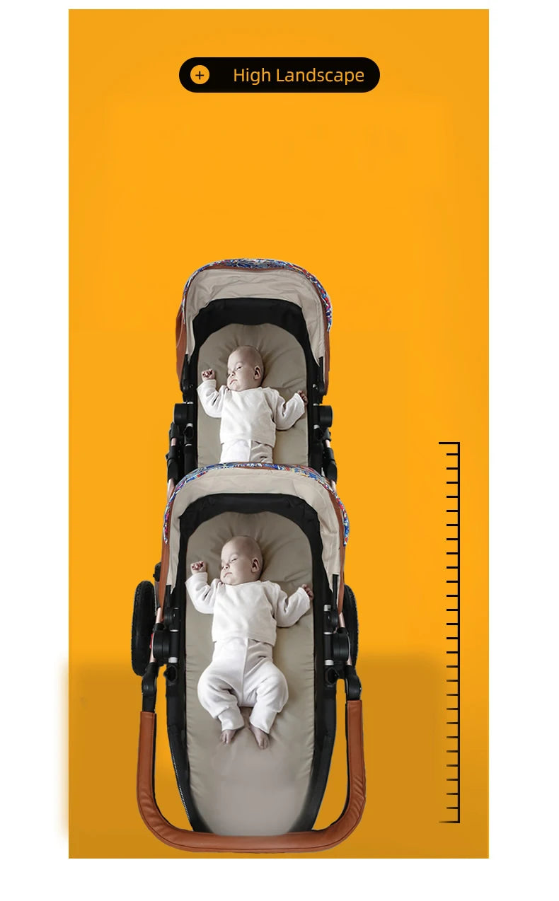 Eggshell, double pram