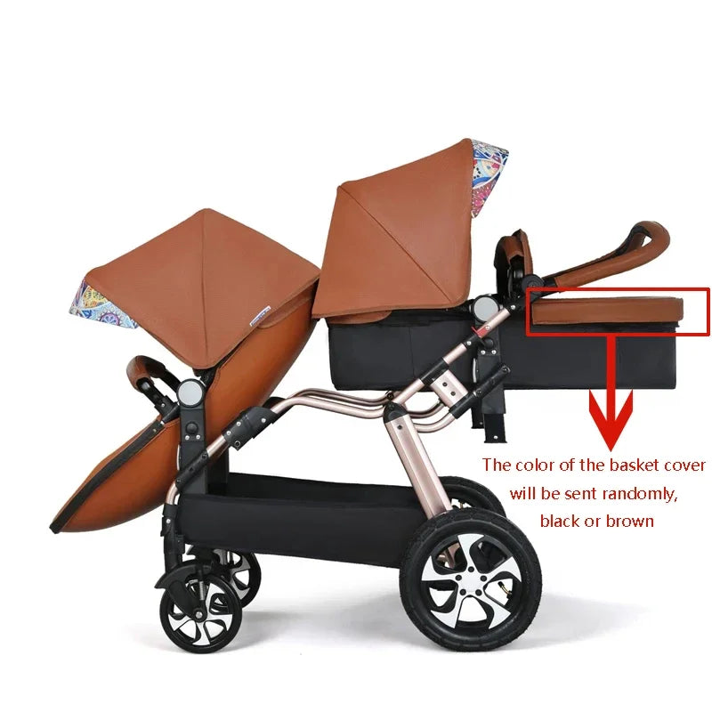 Eggshell, double pram