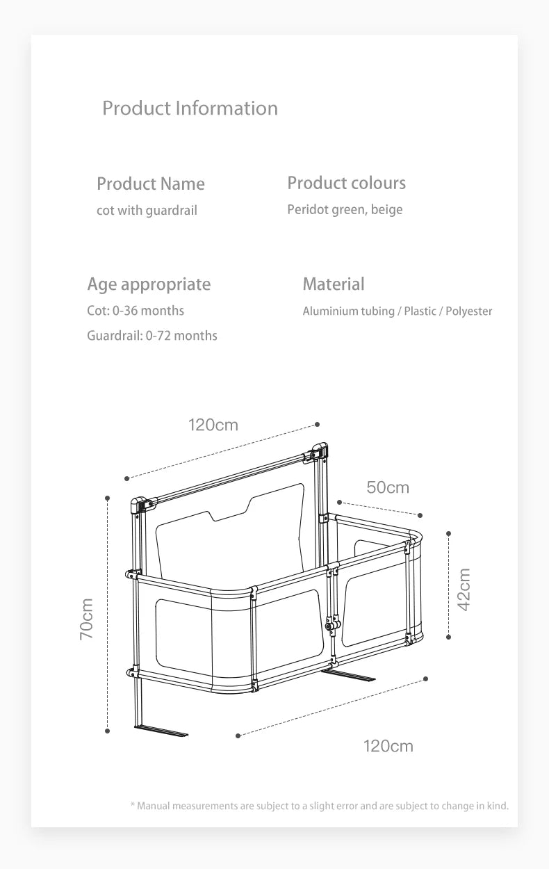 Cot with Guardrail