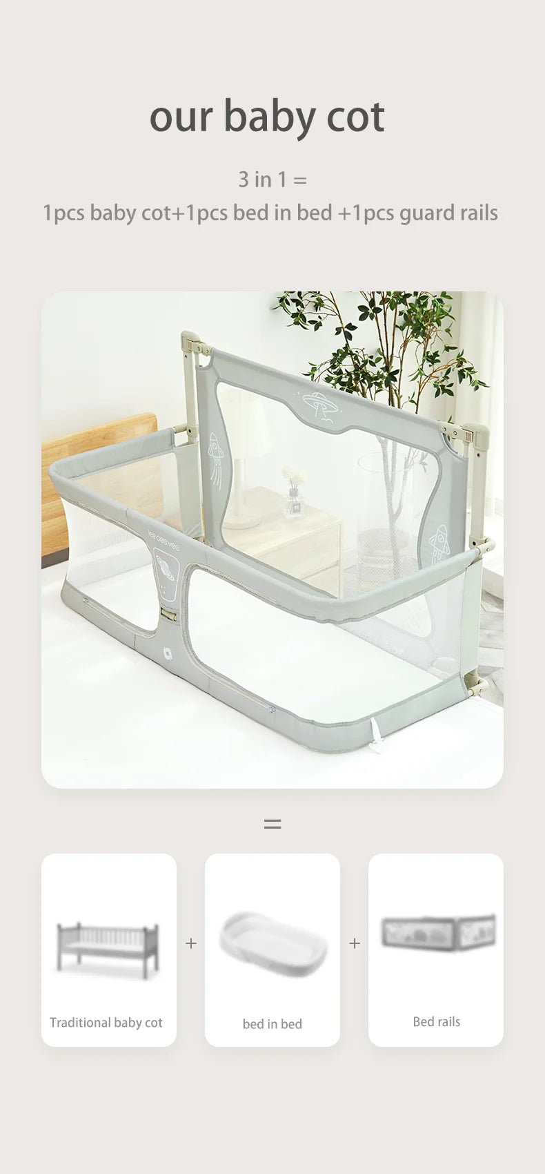 Cot with Guardrail