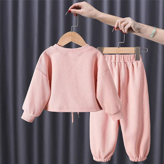 Autumn Girls Sweatshirt Clothes Sets Spring Kids Cotton Pullover+Pants 2Pcs Girls Warm Outfits Children's Clothing Suits 2-8Y LulliFy Kids