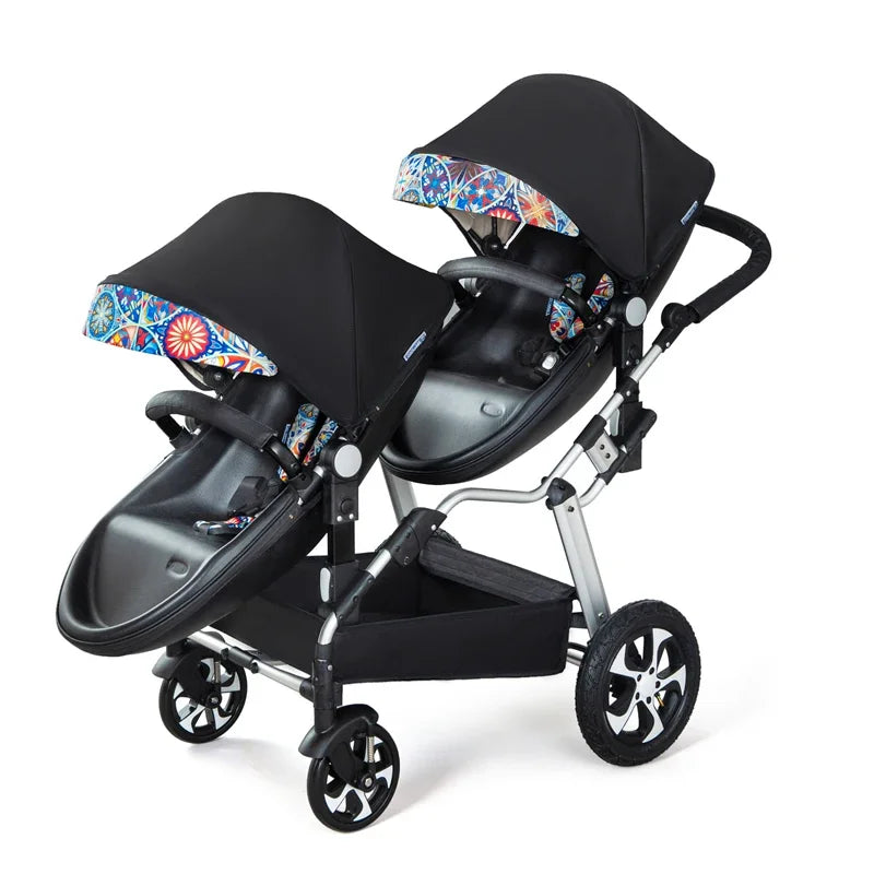 Eggshell, double pram