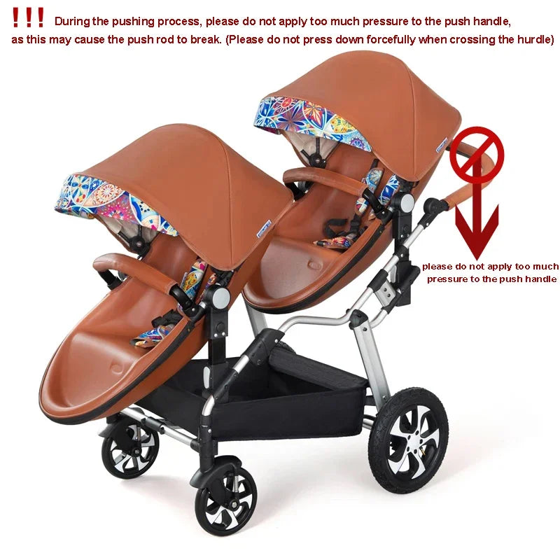 Eggshell, double pram