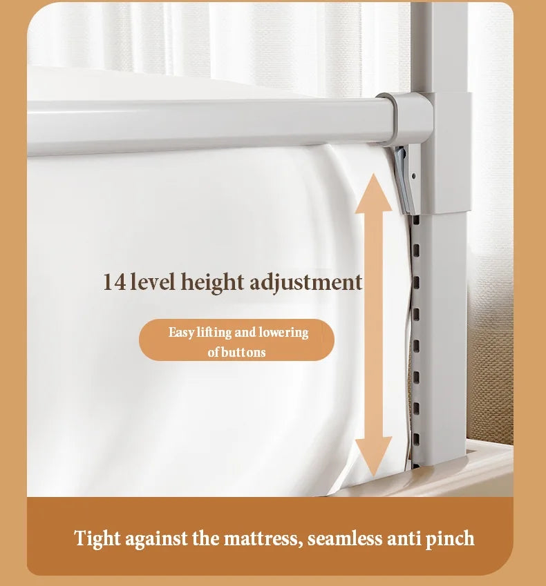 Foldable bed Guardrail