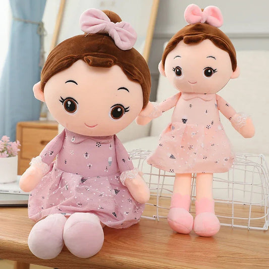 45CM Cute Angel Girl Plush Toy Lovely Stuffed Anime Figure Doll Wear Beautiful Dress Soft Toys For Girls Nice Gifts LulliFy Kids