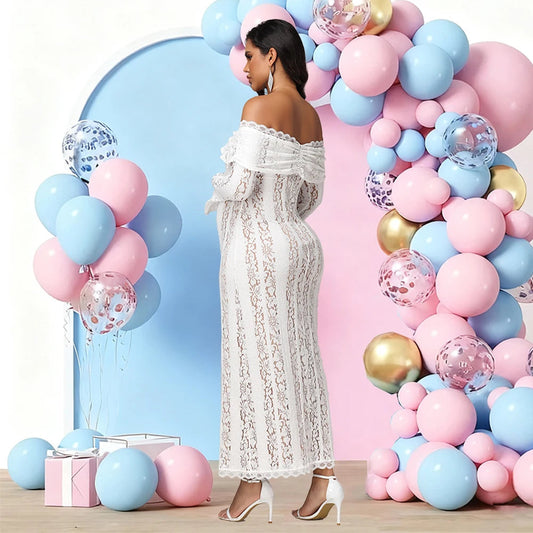 Maternity Lace Off Shoulder Dress LulliFy Kids