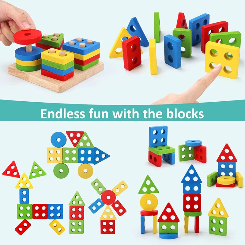 Montessori 3D Wooden Puzzles
