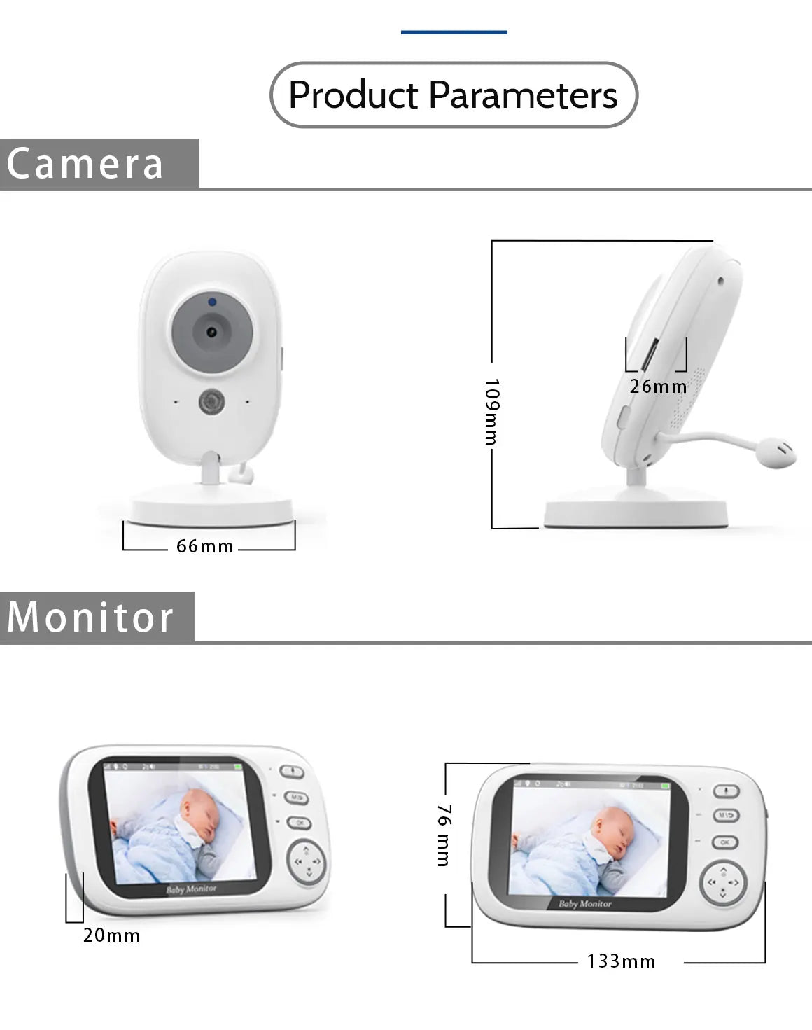3.5'' Video Baby Monitor