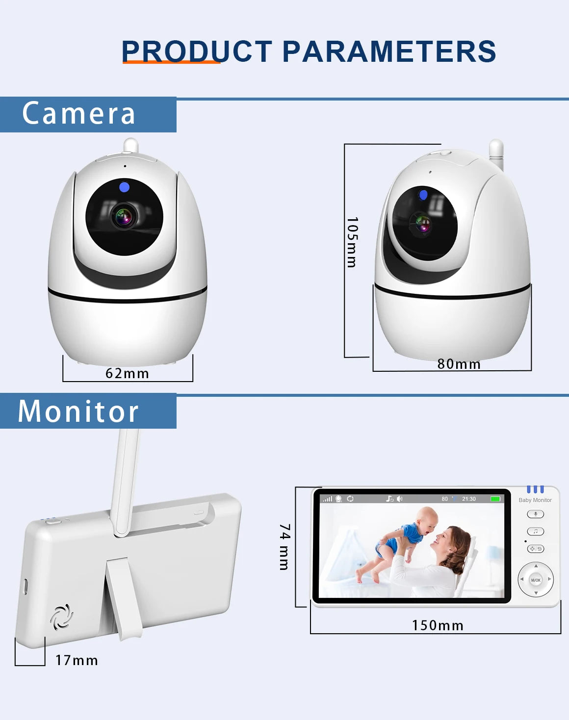 5 Inch Video Baby Monitor
