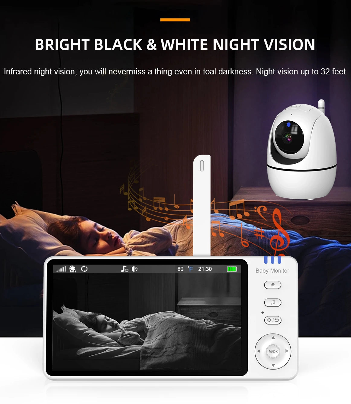 5 Inch Video Baby Monitor