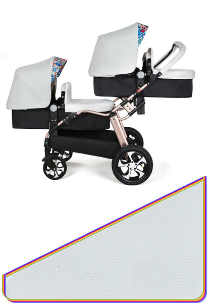 Eggshell, double pram