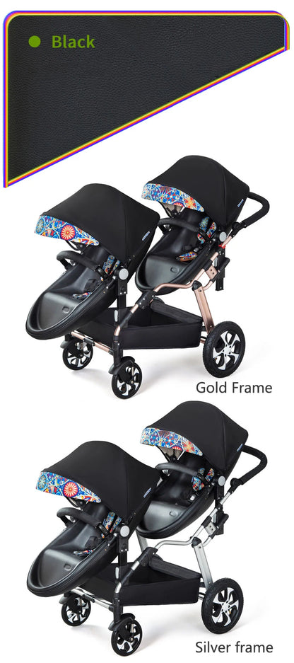 Eggshell, double pram