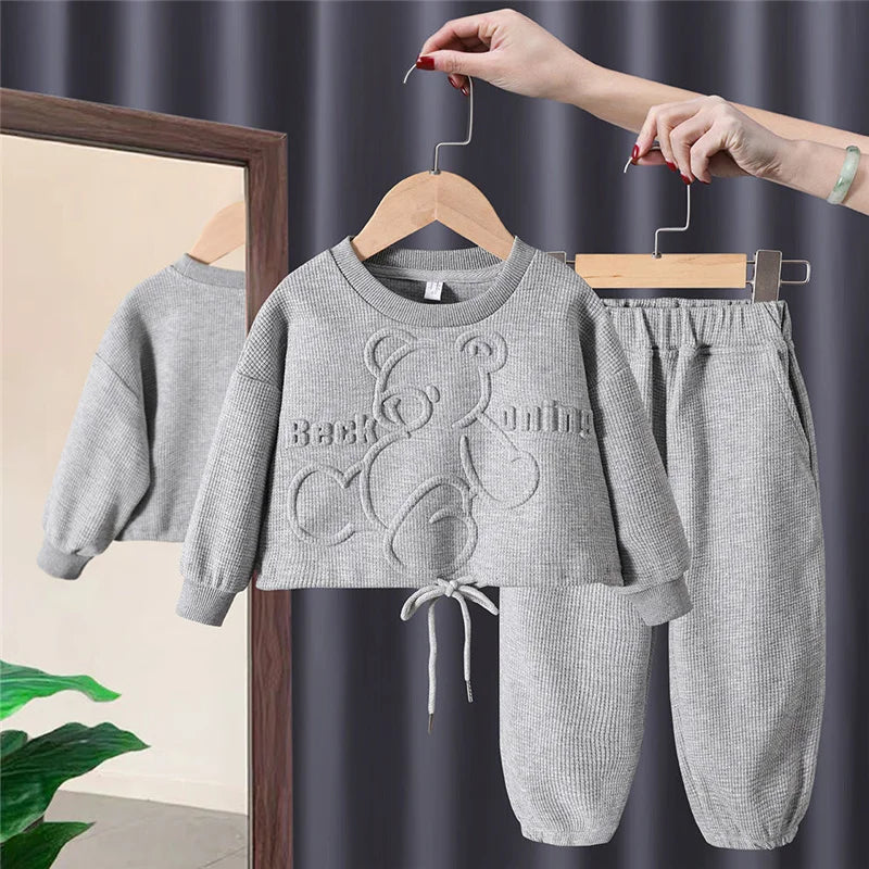 Autumn Girls Sweatshirt Clothes Sets Spring Kids Cotton Pullover+Pants 2Pcs Girls Warm Outfits Children's Clothing Suits 2-8Y LulliFy Kids