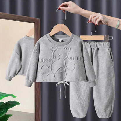 Autumn Girls Sweatshirt Clothes Sets Spring Kids Cotton Pullover+Pants 2Pcs Girls Warm Outfits Children's Clothing Suits 2-8Y LulliFy Kids