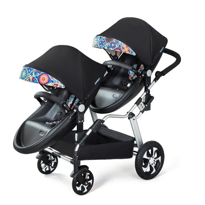 Eggshell, double pram