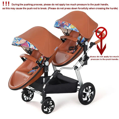 Eggshell, double pram