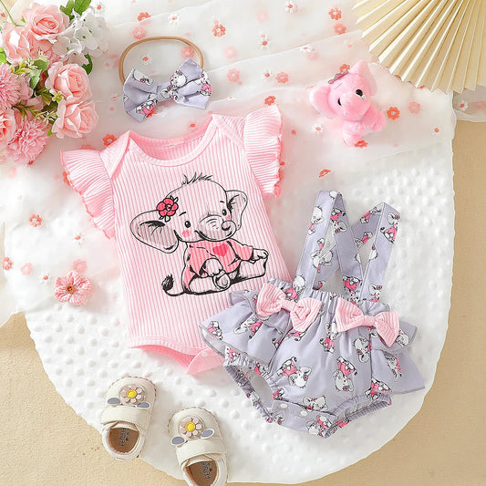 Elephant T-shirt & Overalls LulliFy Kids