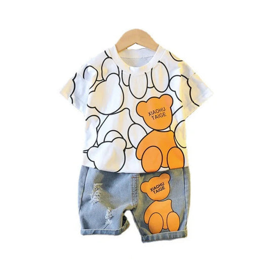 Byaxbxya Cartoon T-Shirt Shorts LulliFy Kids