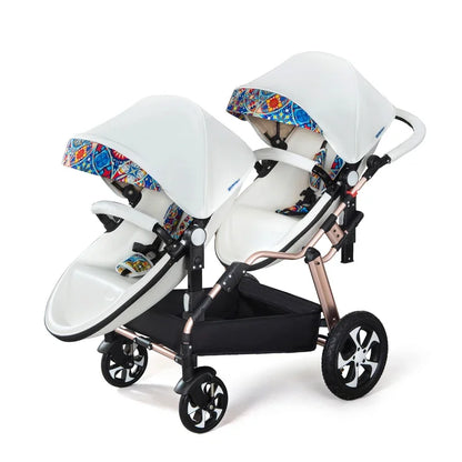 Eggshell, double pram
