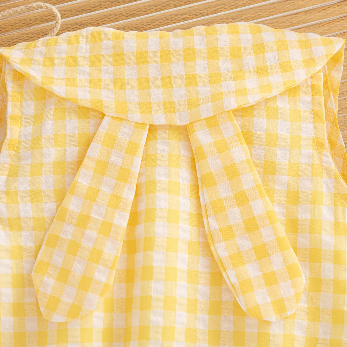 Baby Girl Dress Summer Plaid And Cartoon Pattern Sleeveless Doll Collar Baby Dresses Cute Casual Girl Kid's Dress With Bag LulliFy Kids