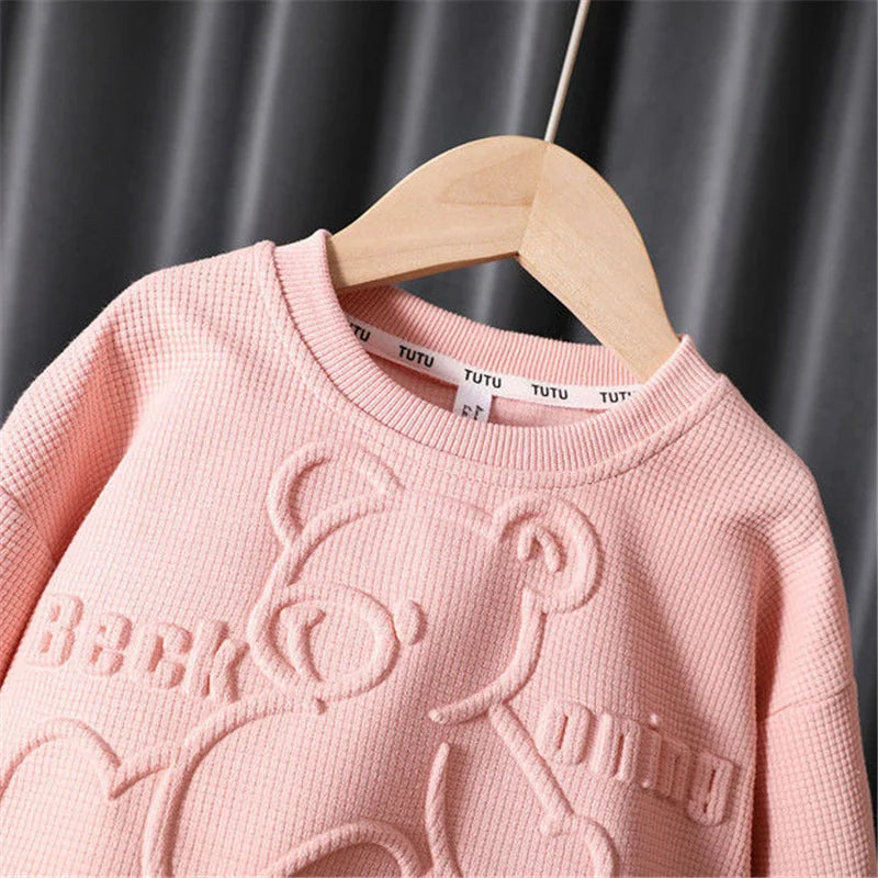 Autumn Girls Sweatshirt Clothes Sets Spring Kids Cotton Pullover+Pants 2Pcs Girls Warm Outfits Children's Clothing Suits 2-8Y LulliFy Kids