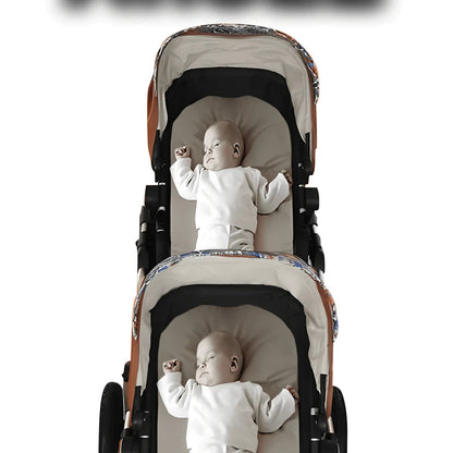 Eggshell, double pram