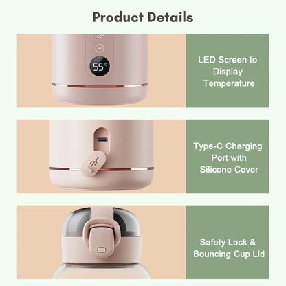 Portable heating cups