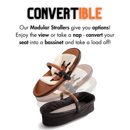 Eggshell, double pram