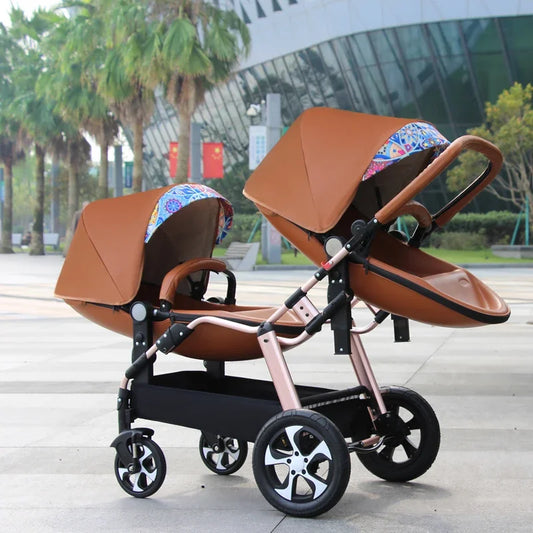 Eggshell, double pram