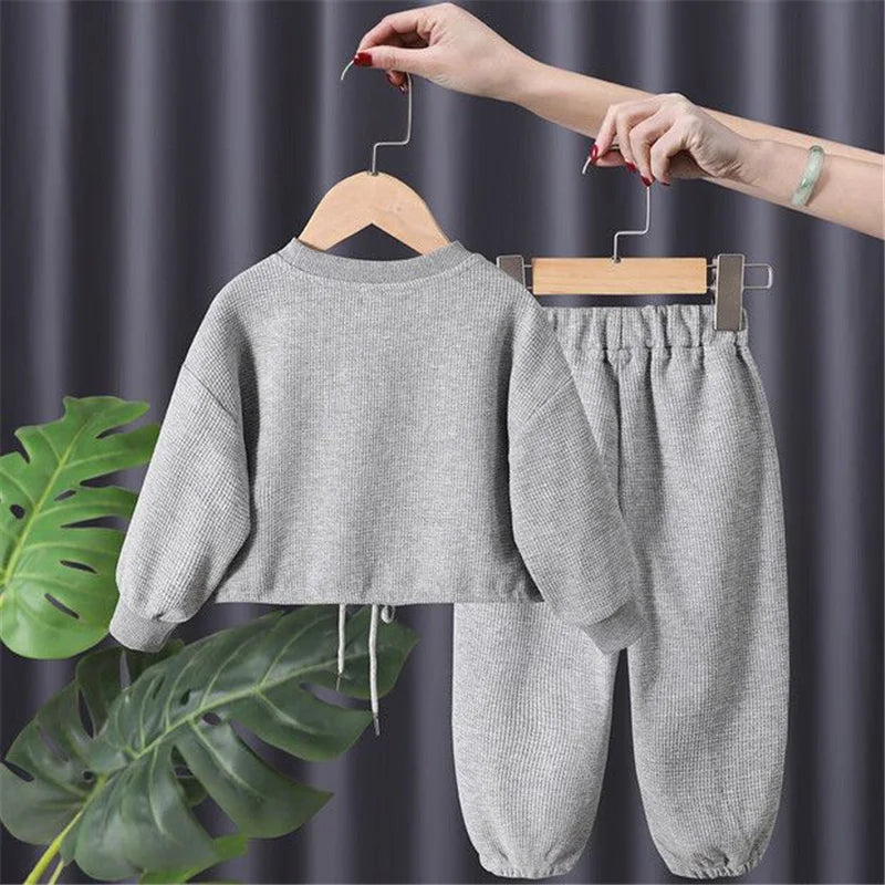 Autumn Girls Sweatshirt Clothes Sets Spring Kids Cotton Pullover+Pants 2Pcs Girls Warm Outfits Children's Clothing Suits 2-8Y LulliFy Kids