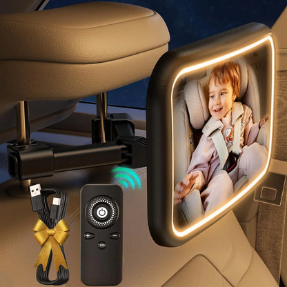 Baby Car Mirror With Night Light